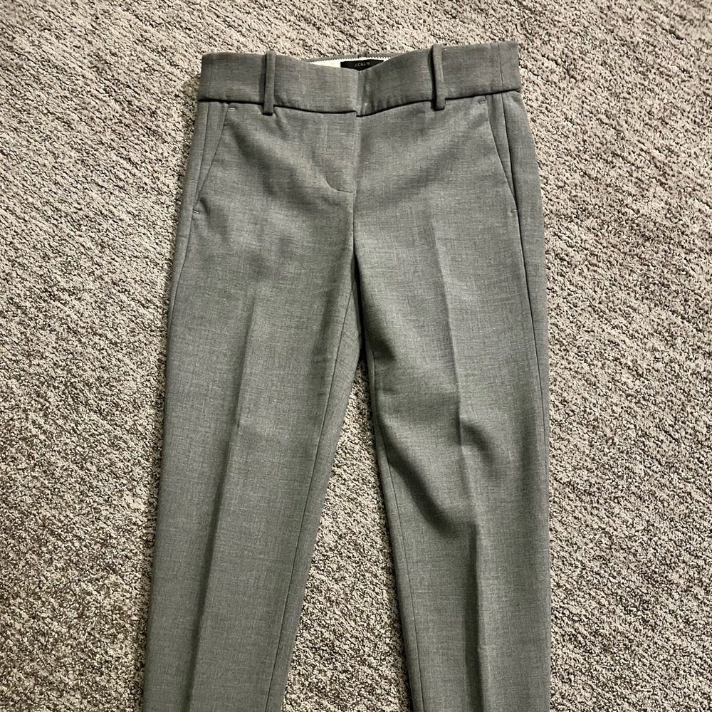 J.Crew Cameron Slim Crop Pant in Four Season Stretch - Heather Graphite Petite 4